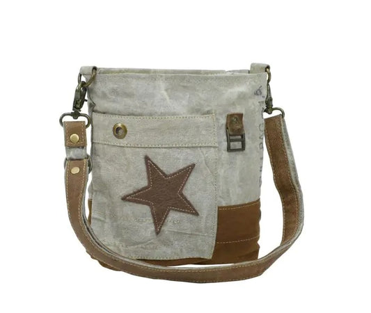 Myra Bag: S-0898 "Leather Star Crossbody Bag"