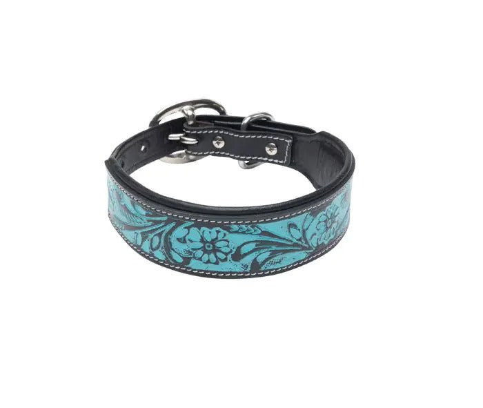 Myra Bag: S-10202 "Durango Daisy Hand-Tooled Dog Collar"