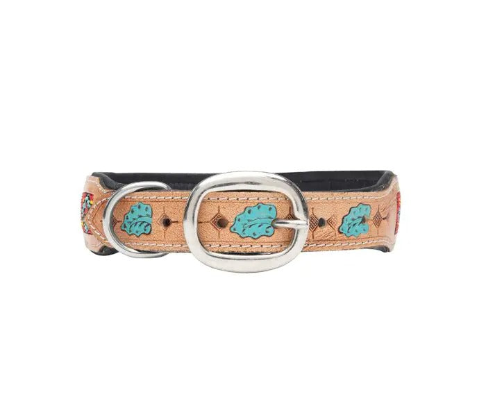 Myra Bag: S-10203 "Poppy of the Plains Hand-Tooled Dog Collar"