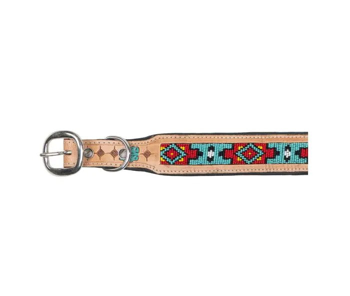 Myra Bag: S-10203 "Poppy of the Plains Hand-Tooled Dog Collar"