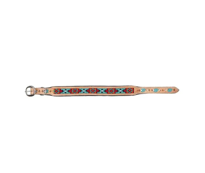 Myra Bag: S-10203 "Poppy of the Plains Hand-Tooled Dog Collar"