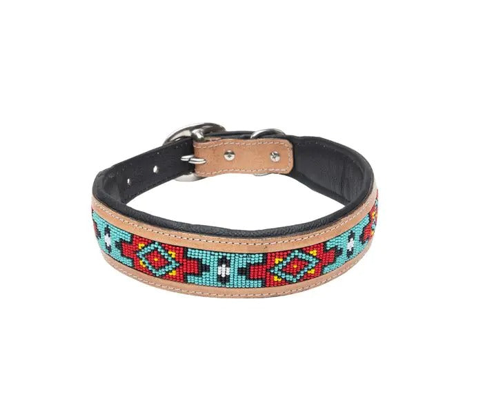 Myra Bag: S-10203 "Poppy of the Plains Hand-Tooled Dog Collar"