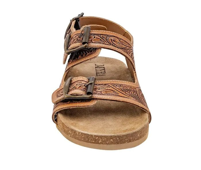 Myra Bag: S-10235 "Sun Trail Hand-Tooled Sandals"