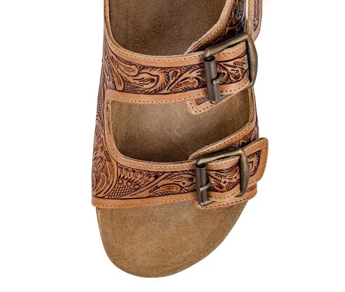 Myra Bag: S-10235 "Sun Trail Hand-Tooled Sandals"