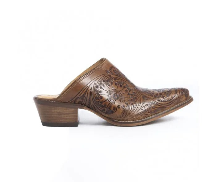 Myra Bag: S-10613 "Valeria Hand-Tooled Mules"