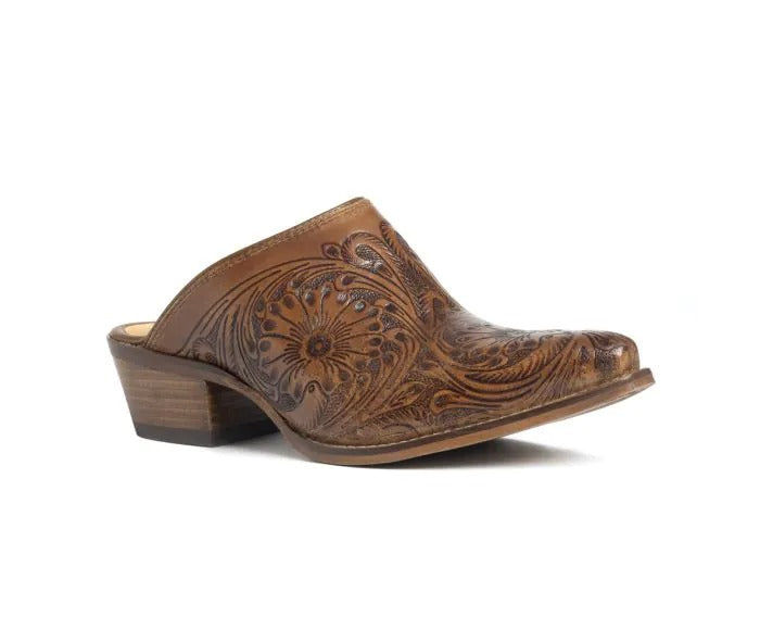 Myra Bag: S-10613 "Valeria Hand-Tooled Mules"