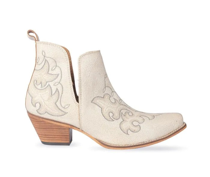 Myra Bag: S-10621 "La Ponderosa Booties in Ivory Suede"