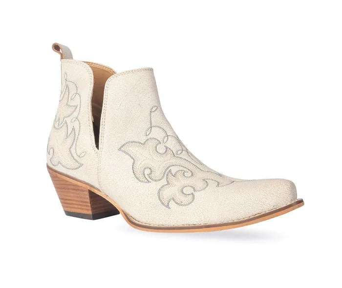 Myra Bag: S-10621 "La Ponderosa Booties in Ivory Suede"