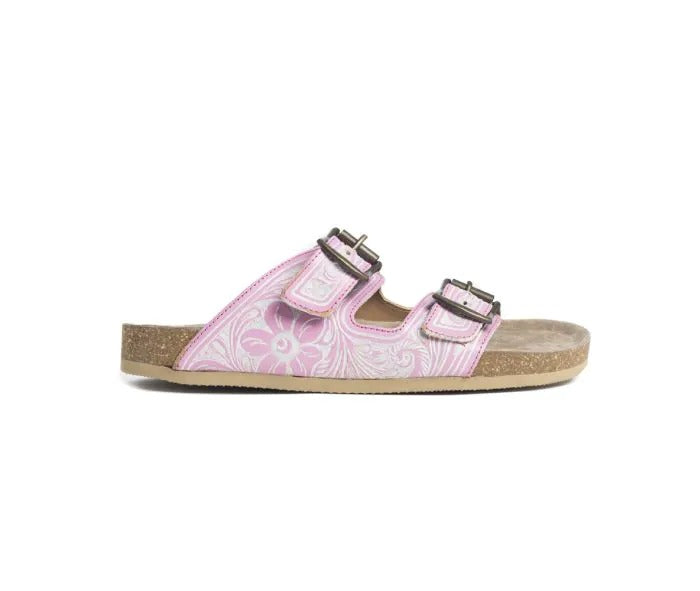 Myra Bag: S-10629 "Las Vistas Rosas Hand-Tooled Sandals"