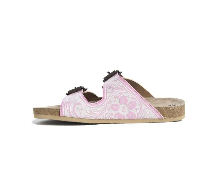 Myra Bag: S-10629 "Las Vistas Rosas Hand-Tooled Sandals"