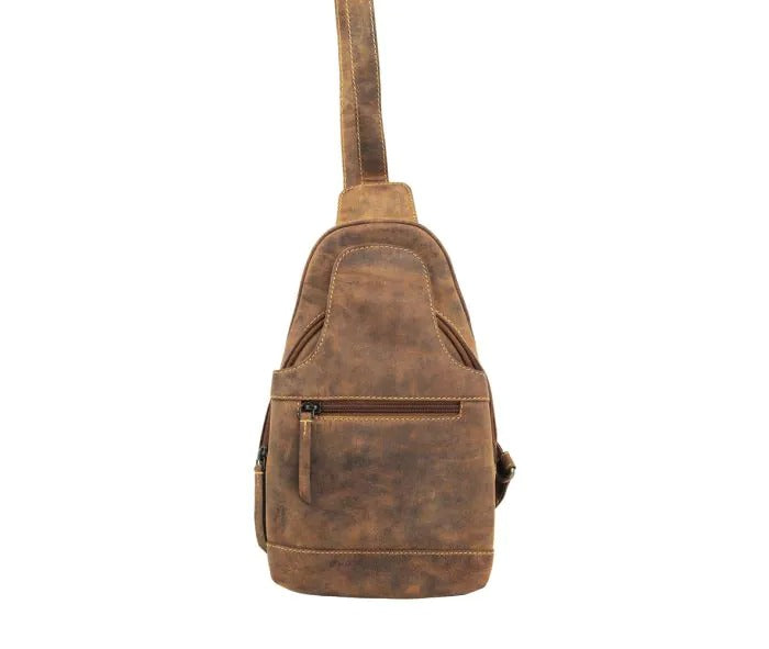 Myra Bag: S-10649 "Western Fork Sling Bag in Camel"