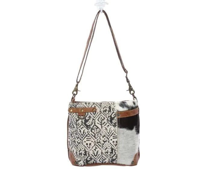 Myra Bag: S-1129 "Hair On & Cotton Rug Shoulder Bag"