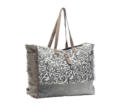 Myra Bag: S-1142 "Floral Print Weekender Bag"