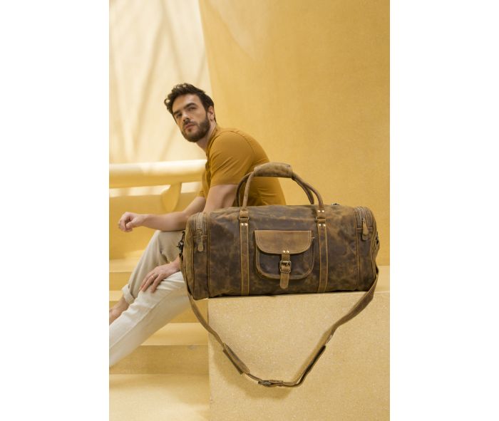 Myra Bag: S-1977 "Soulful Leather Duffle & Traveller Bag"