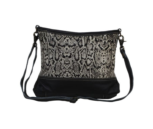 Myra Bag: S-2603 "ANTIQUATED LEATHER & HAIRON BAG"