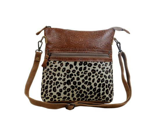 Myra Bag: S-2836 "Dynamic Leopard Print Hairon Crossbody Bag"