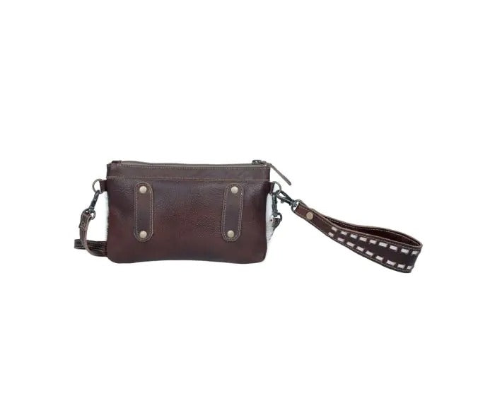 Myra Bag: S-3305 "Streaks Delight Hair-On Hide Belt Bag & Wristlet"