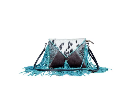 Myra Bag: S-3346 "Efferverscence Leather & Hair On Crossbody Bag"