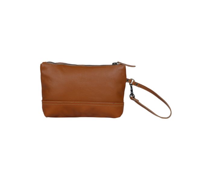 Myra Bag: S-3402 "Blossomy Affair Leather & Hair On Wristlet"