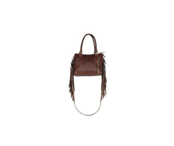 Myra Bag: S-3409 "Blue Rays Fringed Concealed Carry Shoulder Bag"