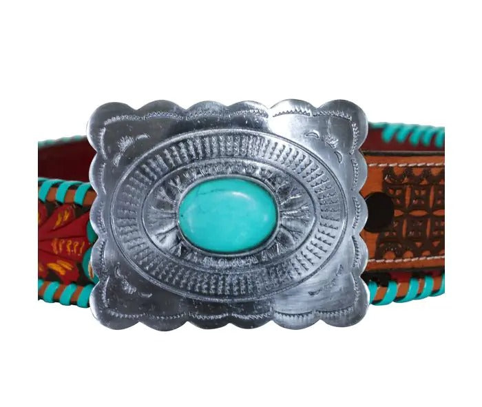 Myra Bag: S-3842 "Tropical Forest Hand-Tooled Leather Belt"