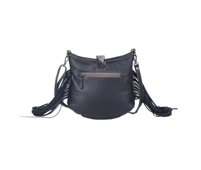 Myra Bag: S-3981 "Sapphire Vines Leather & Hair On Bag"