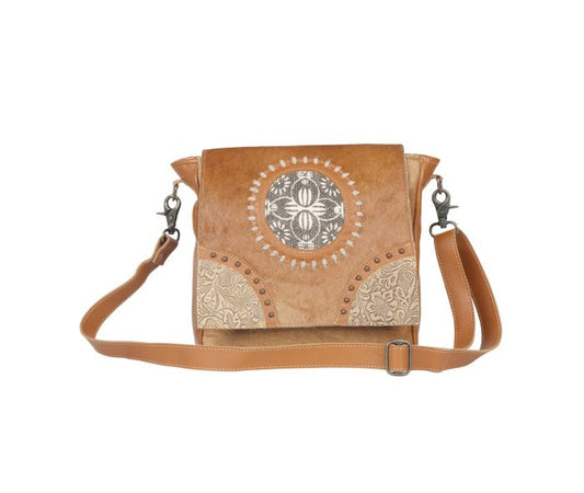 Myra Bag: S-4397 "Vintage Hues Leather & Hair On Bag"