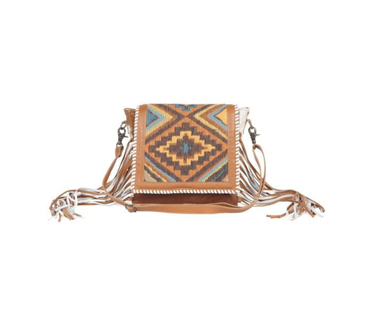 Myra Bag: S-4403 "Boho Chic Style Leather & Hair On Shoulder Bag"