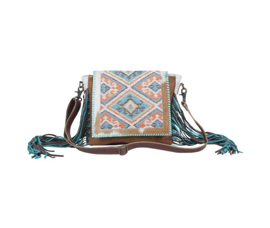 Myra Bag: S-4698 "Rangoli Leather & Hair On Bag"