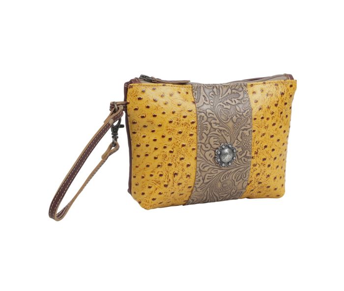 Myra Bag: S-4728 "Bumble Leather & Hair On Pouch"