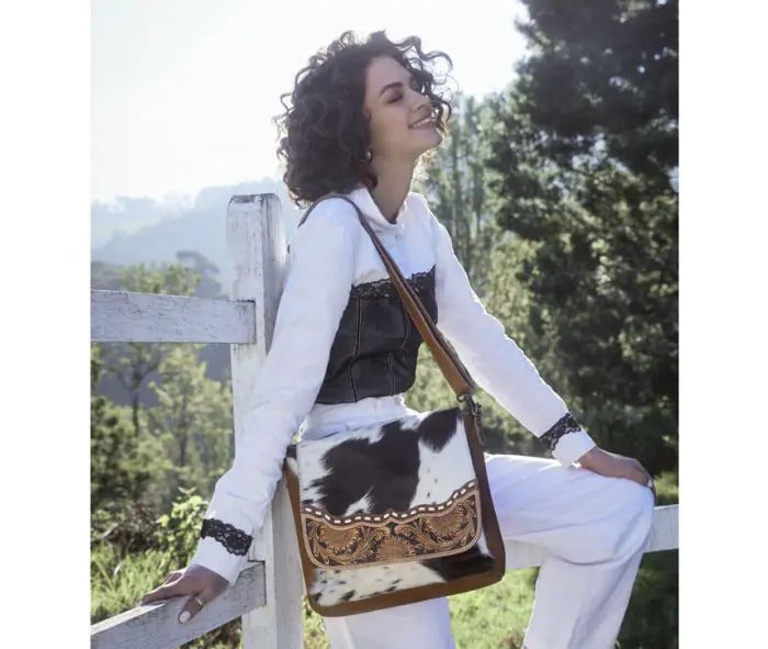 Myra Bag: S-5190 "Mangnifique Hand-Tooled Concealed Carry Shoulder Bag"