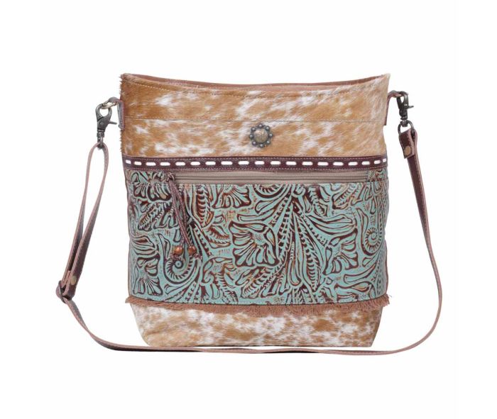 Myra Bag: S-5219 "Peridot Canvas & Hair On Bag"