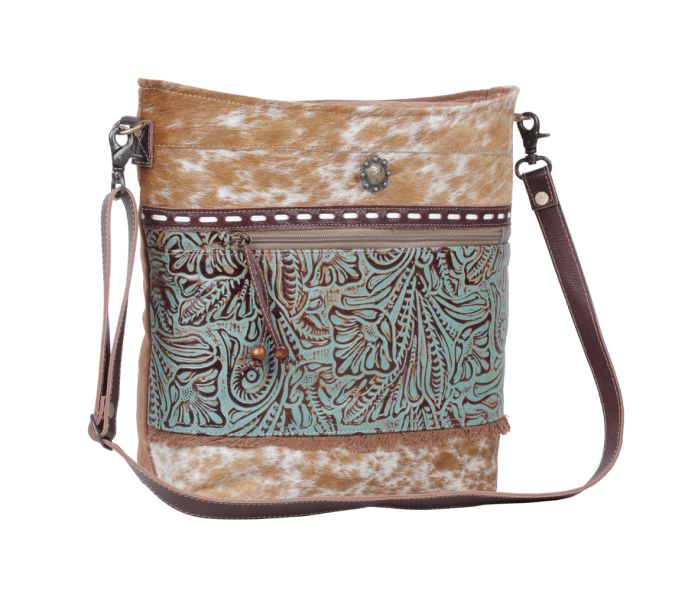 Myra Bag: S-5219 "Peridot Canvas & Hair On Bag"