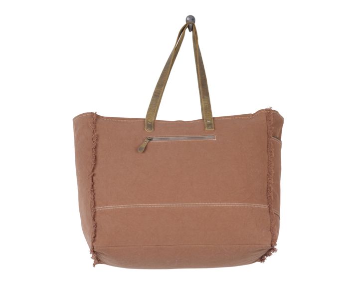 Myra Bag: S-5228 "Salt N Pepper Canvas & Hair On Weekender Bag"