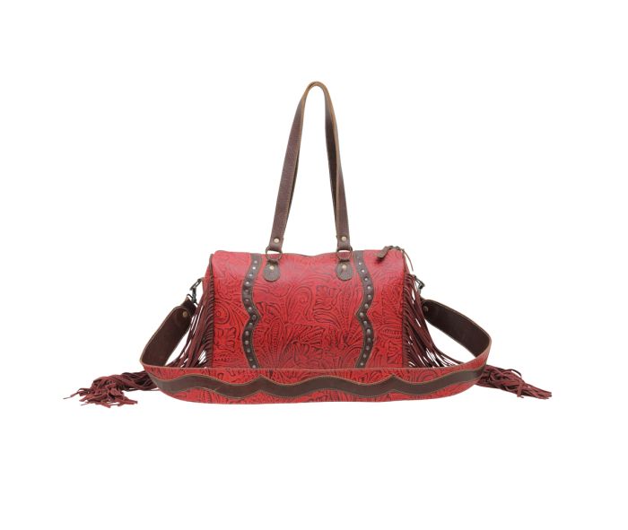 Myra Bag: S-5645 "Candy Frills Leather & Hair On Bag"