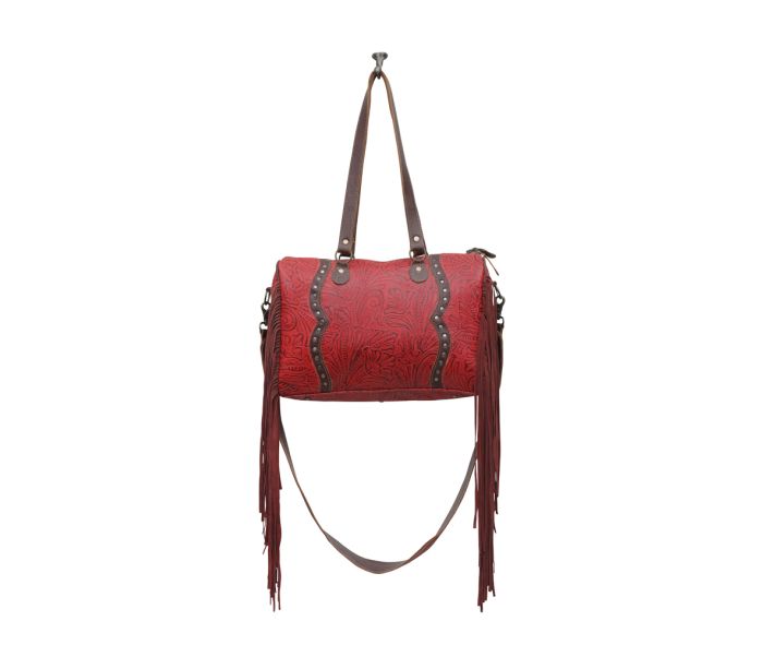 Myra Bag: S-5645 "Candy Frills Leather & Hair On Bag"