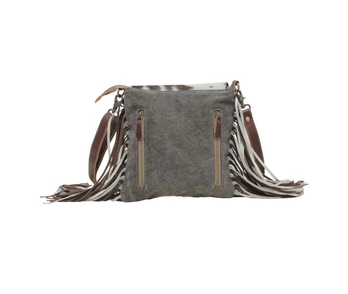 Myra Bag: S-5662 "BW Flames Fringed Concealed Carry Crossbody Bag"