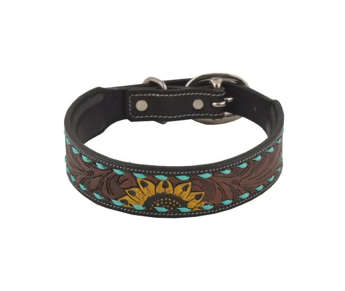 Myra Bag: S-5757 "Scenic Hand-Tooled Leather Dog Collar"