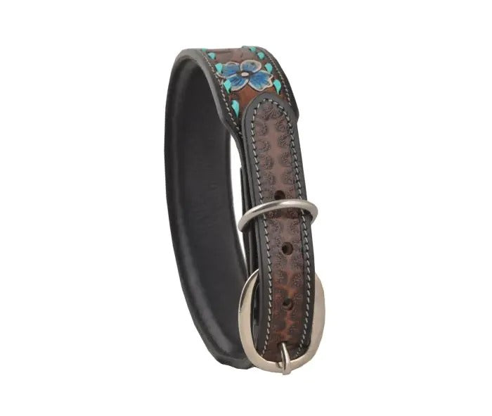 Myra Bag: S-5757 "Scenic Hand-Tooled Leather Dog Collar"