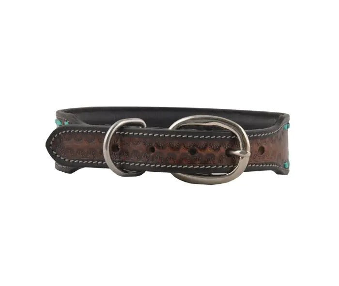 Myra Bag: S-5757 "Scenic Hand-Tooled Leather Dog Collar"