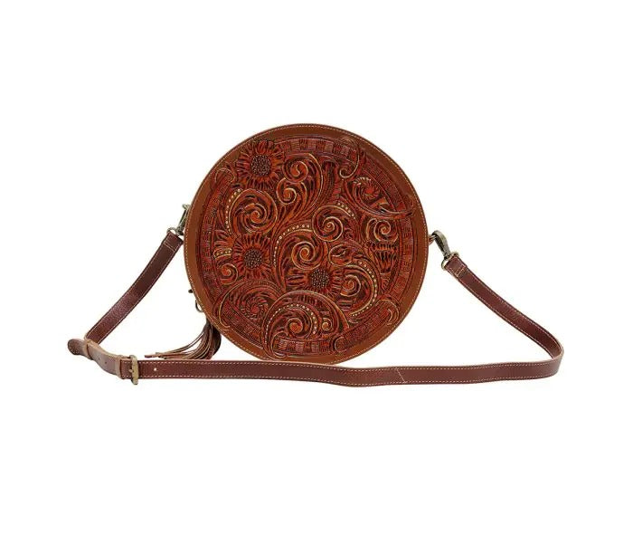 Myra Bag: S-6539 "Crimson Orchid Round Bag"