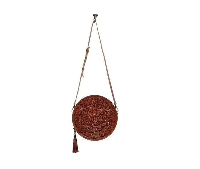 Myra Bag: S-6539 "Crimson Orchid Round Bag"