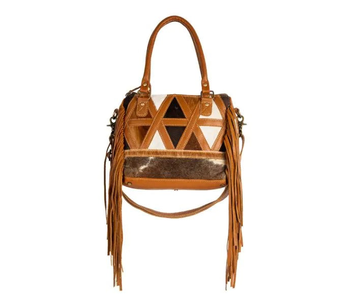 Myra Bag: S-6706 "Dakota Plains Hair-On Hide Fringed Concealed Carry Shoulder Bag"