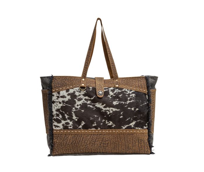 Myra Bag: S-6780 "Asher Canvas & Hair On Weekender Bag"