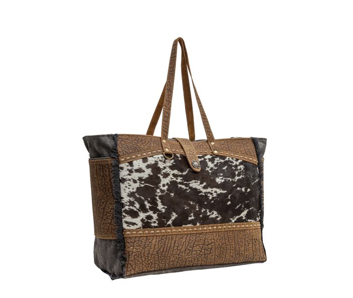 Myra Bag: S-6780 "Asher Canvas & Hair On Weekender Bag"