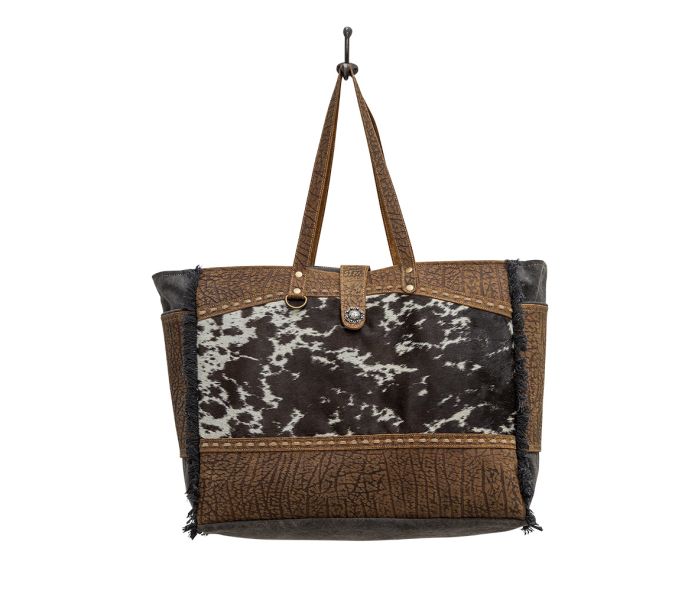 Myra Bag: S-6780 "Asher Canvas & Hair On Weekender Bag"