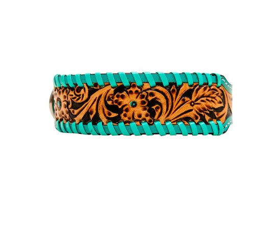 Myra Bag: S-6888 "Acety Hand-Tooled Leather Dog Collar"