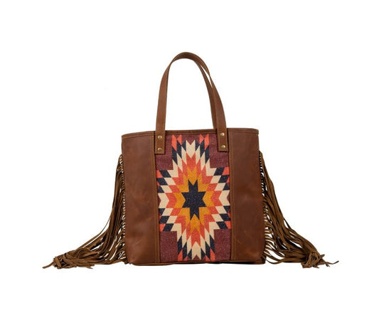 Myra Bag: S-7313 "Sedona Star Fringed Tote Bag & Backpack"