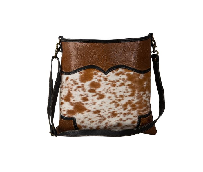 Myra Bag: S-7375 "Cattle Pardo Canvas & Hair On Bag"