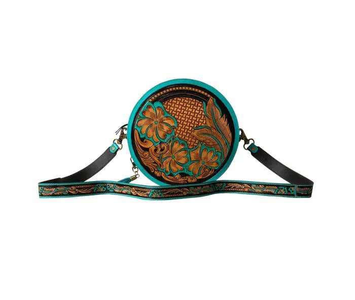 Myra Bag: S-7504 "Priceless Love Hand-Tooled Round Bag"